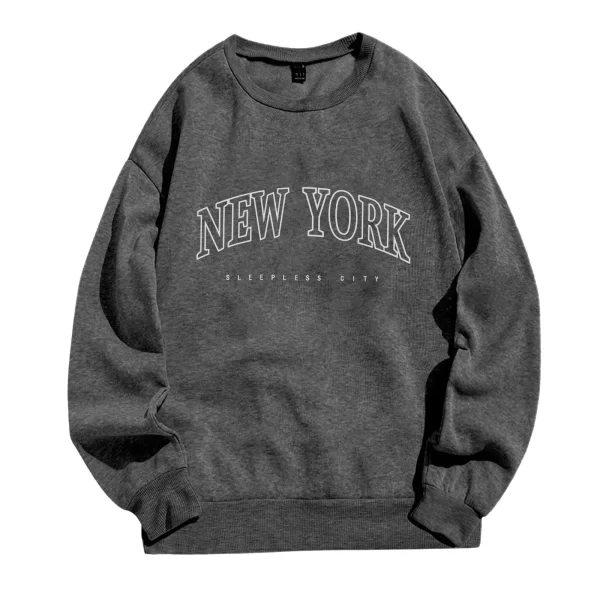 Casual New York Letter Print Hoodies for Women - Image 8