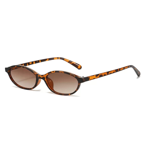 Stylish Women's Leopard Print Oval Sunglasses - Image 7