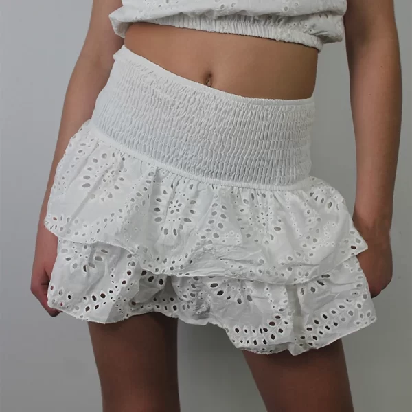 Boho Chic Women’s Layered Ruffle Mini Skirt - Image 2