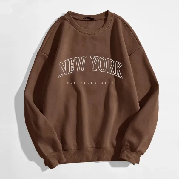 Casual New York Letter Print Hoodies for Women - Image 7