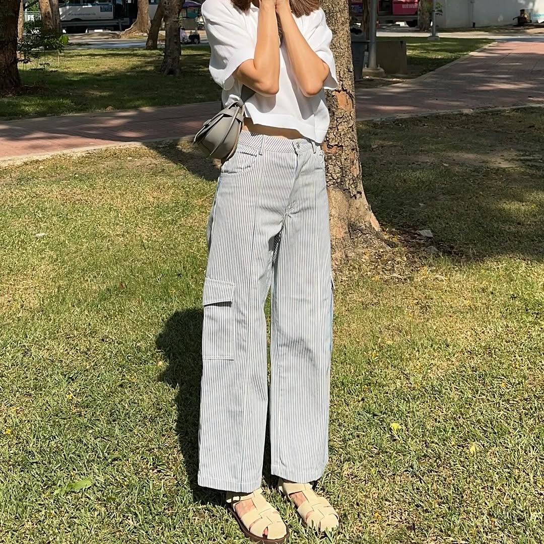 Effortlessly chic baggy pants summer style