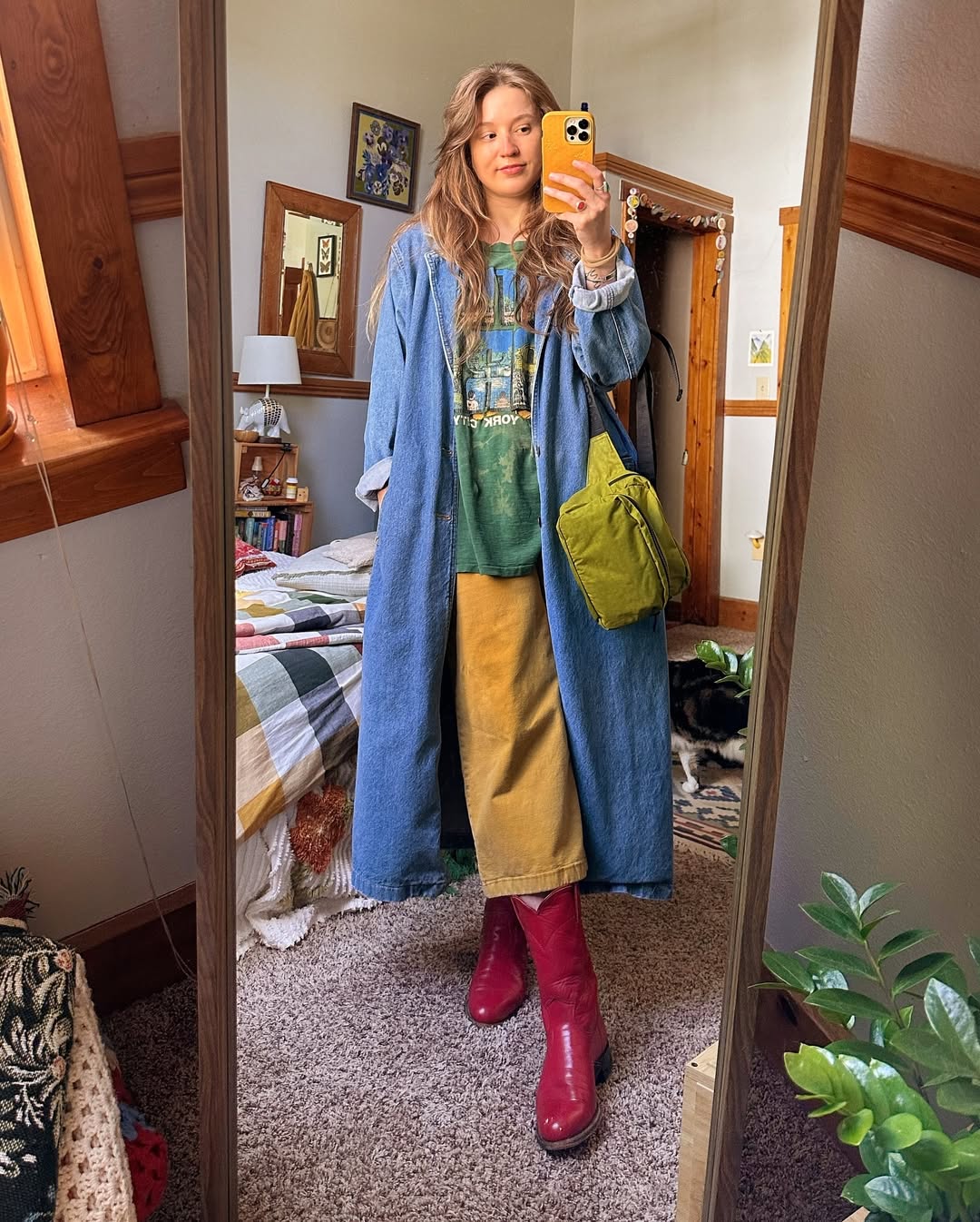 Casual 70s Style with Bold Color Choices