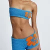 Women's Summer 2PCS Off Shoulder Outfit Set with Knit Shorts - Image 3