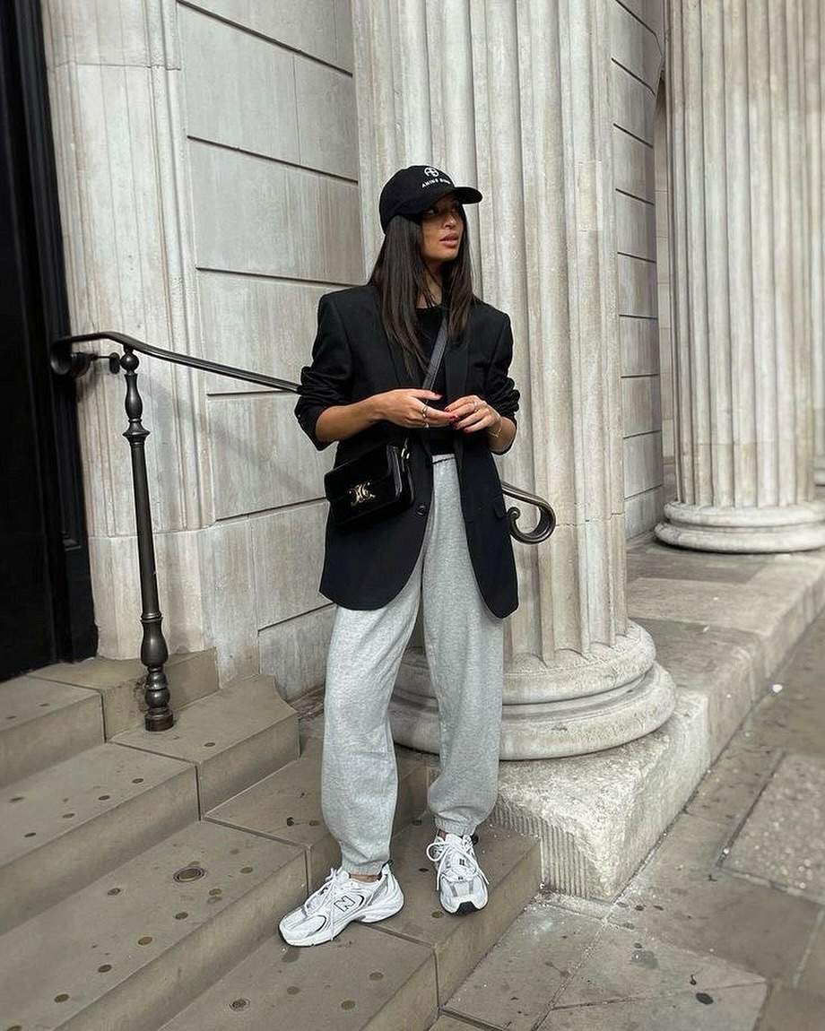 Chic street style with New Balance sneakers.