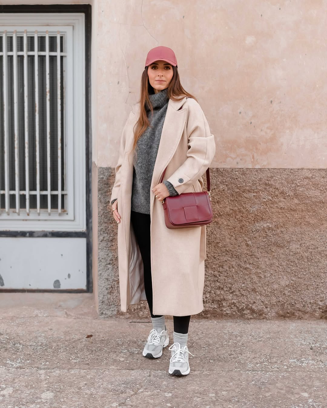 Chic winter style with New Balance sneakers